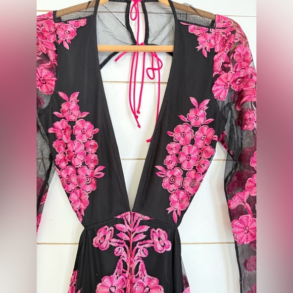 For Love and Lemons Temecula Cut Out Embroidered Lace Maxi Dress - Picture 8 of 15